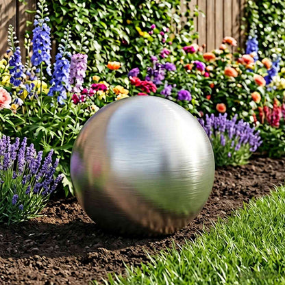 vidaXL Brushed Ball Ø 30 cm Silver Stainless Steel 201