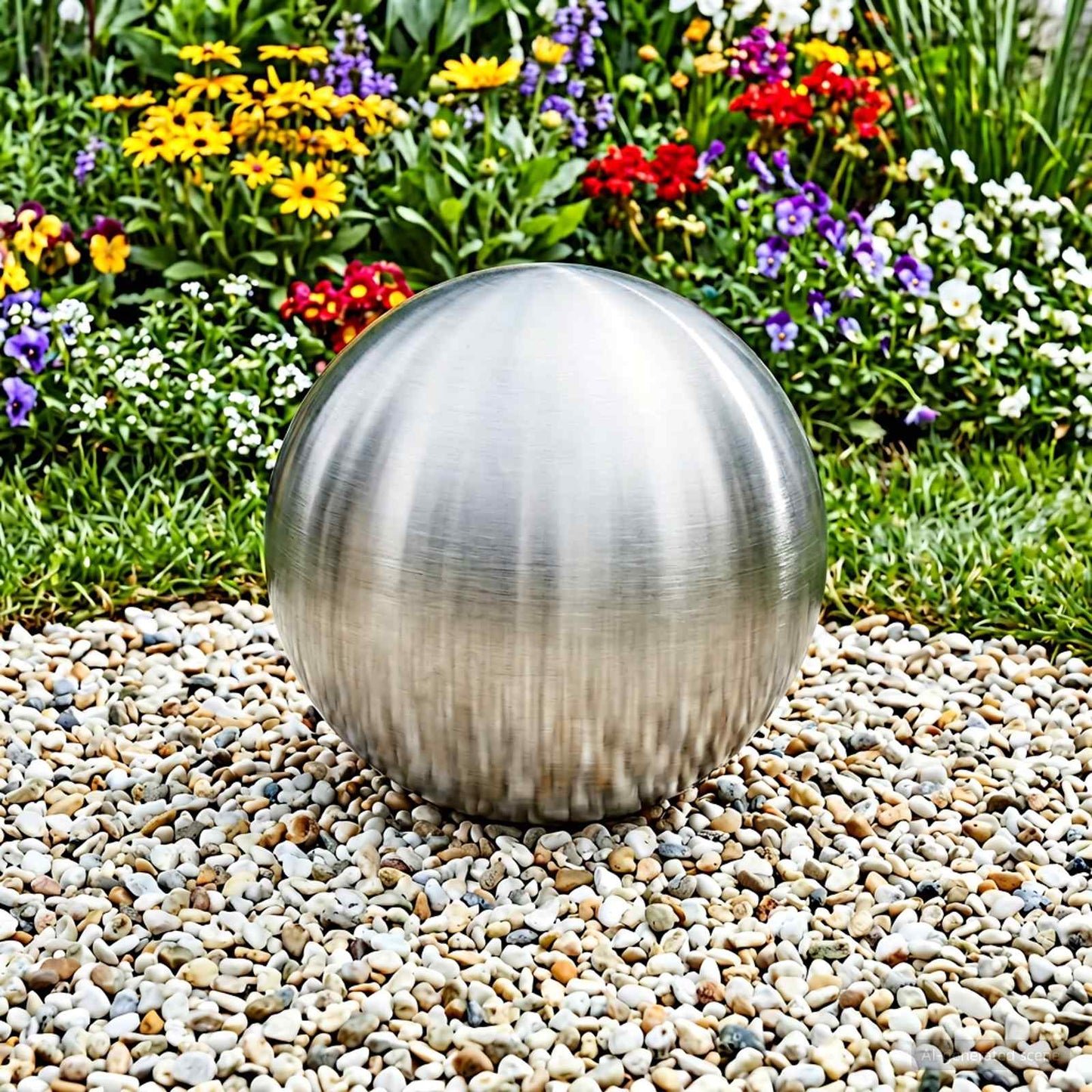 vidaXL Brushed Ball Ø 47 cm Silver Stainless Steel 201