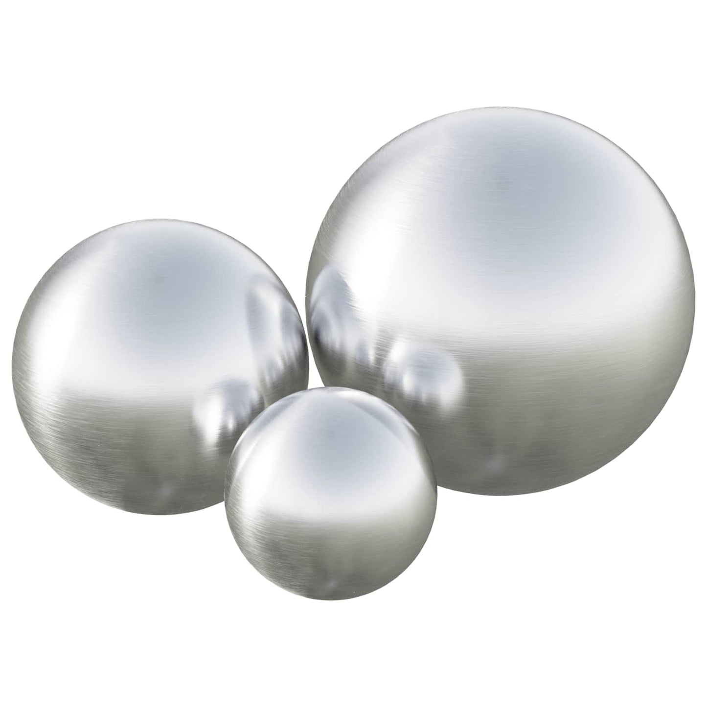 vidaXL Brushed Ball 3 pcs Ø 20 cm Silver Stainless Steel 201