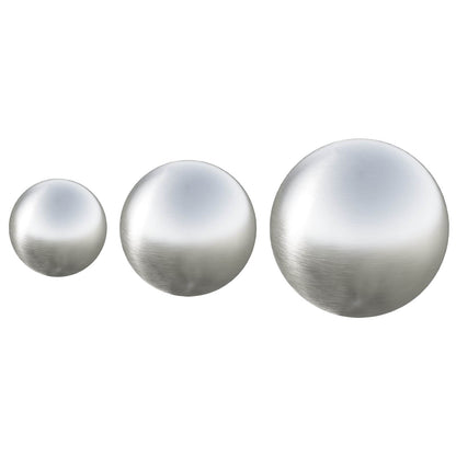 vidaXL Brushed Ball 3 pcs Ø 20 cm Silver Stainless Steel 201