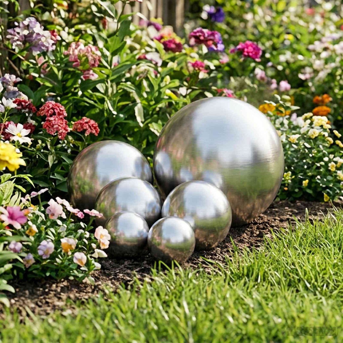 vidaXL Brushed Ball 6 pcs Ø 15 cm Silver Stainless Steel 201