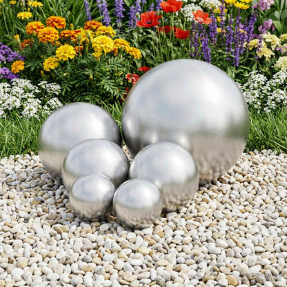 vidaXL Brushed Ball 6 pcs Ø 15 cm Silver Stainless Steel 201