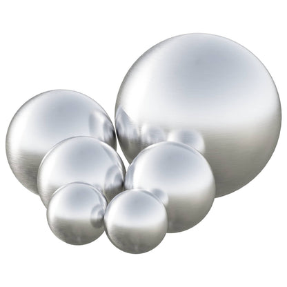 vidaXL Brushed Ball 6 pcs Ø 15 cm Silver Stainless Steel 201
