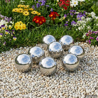 vidaXL Mirror Ball 8 pcs Ø 5 cm Silver Stainless Steel 201