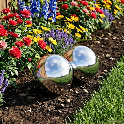 vidaXL Mirror Ball 2 pcs Ø 15 cm Silver Stainless Steel 201
