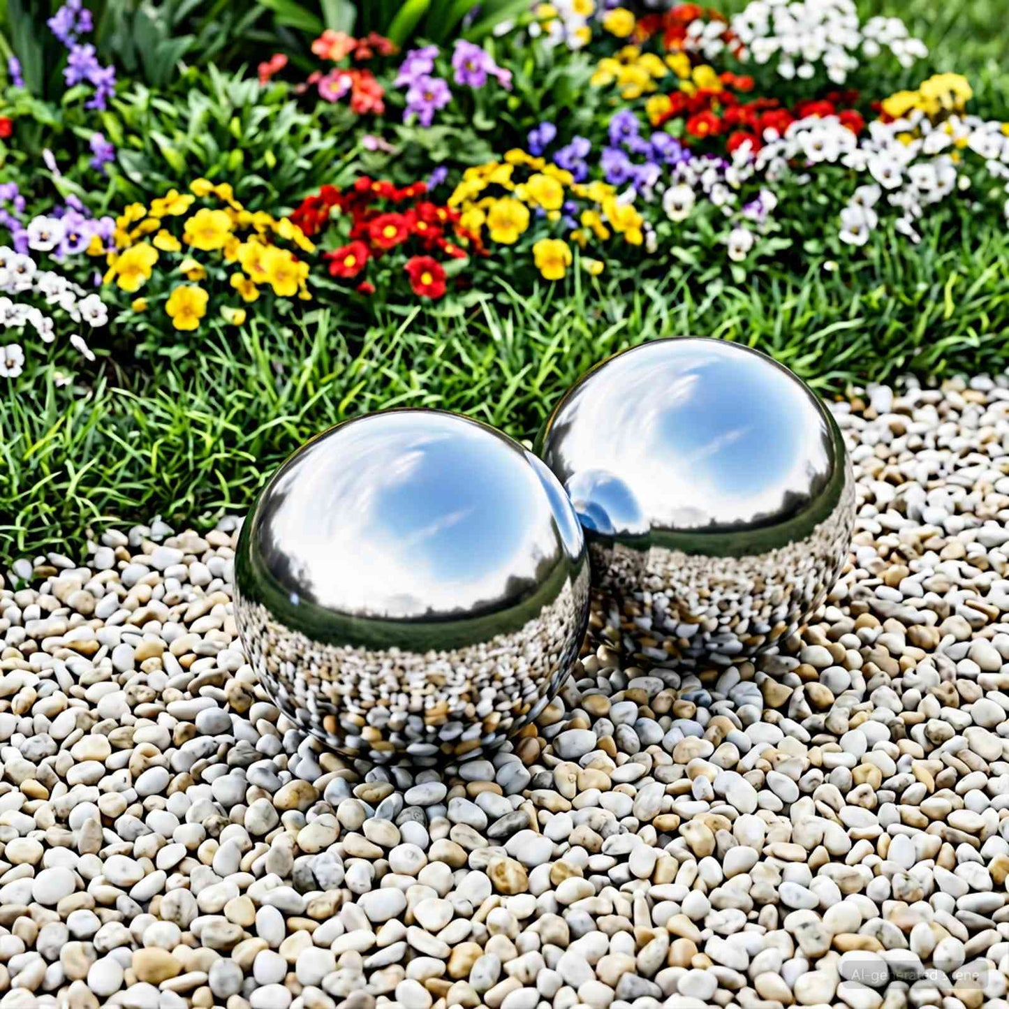 vidaXL Mirror Ball 2 pcs Ø 15 cm Silver Stainless Steel 201