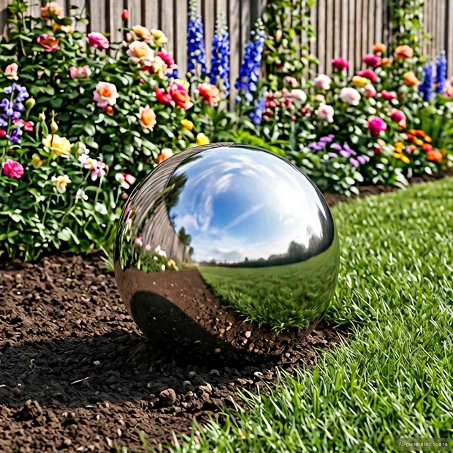 vidaXL Mirror Ball Ø 20 cm Silver Stainless Steel 201