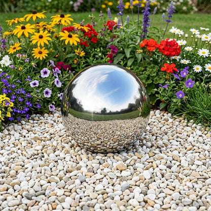 vidaXL Mirror Ball Ø 20 cm Silver Stainless Steel 201