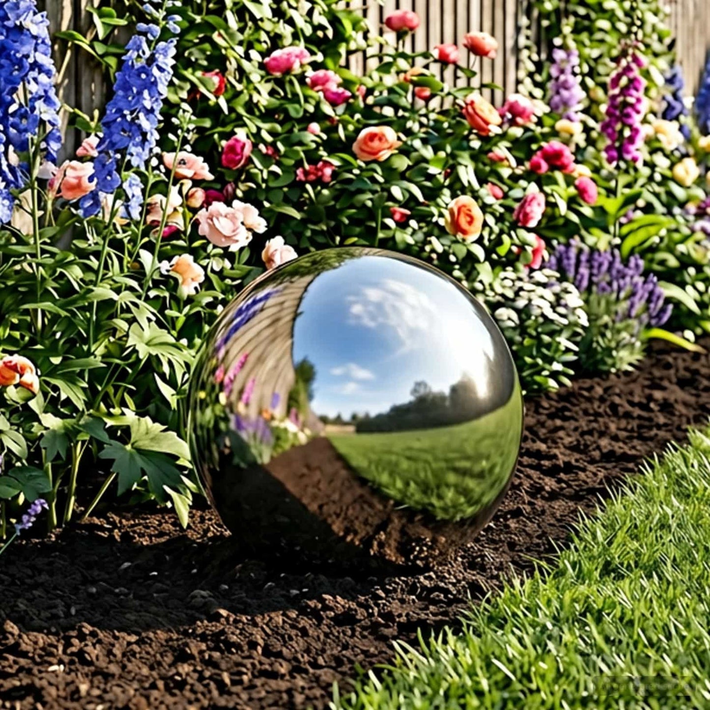 vidaXL Mirror Ball Ø 30 cm Silver Stainless Steel 201