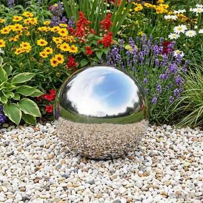 vidaXL Mirror Ball Ø 37.5 cm Silver Stainless Steel 201