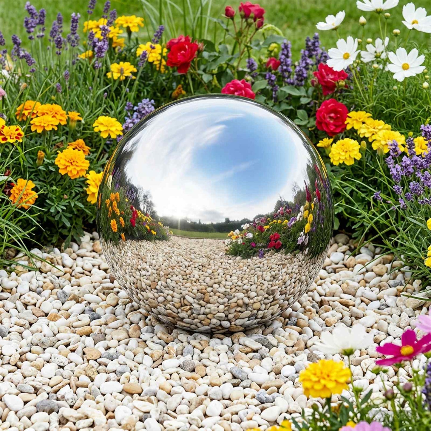 vidaXL Mirror Ball Ø 47 cm Silver Stainless Steel 201