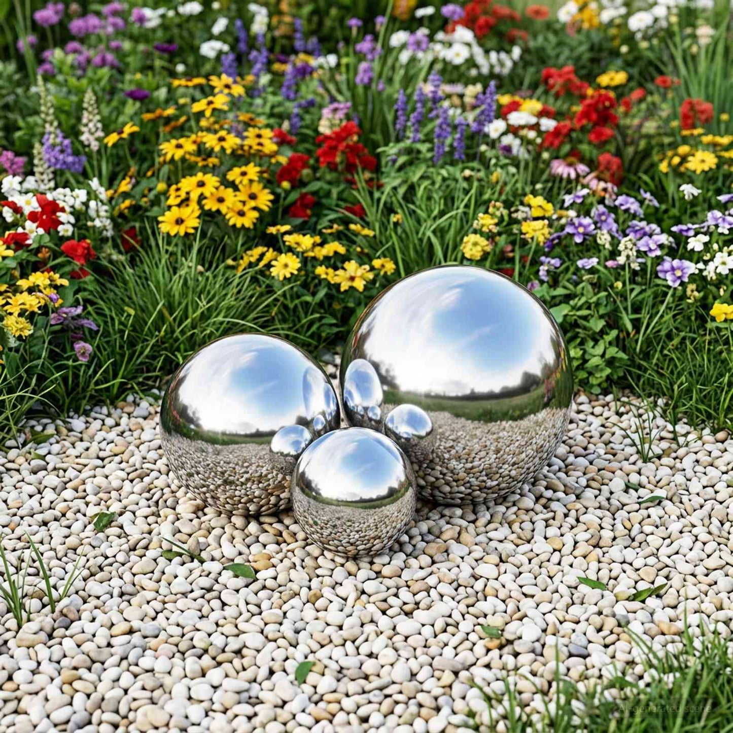 vidaXL Mirror Ball 3 pcs Ø 20 cm Silver Stainless Steel 201