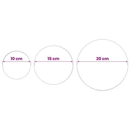 vidaXL Mirror Ball 3 pcs Ø 20 cm Silver Stainless Steel 201