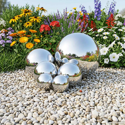 vidaXL Mirror Ball 6 pcs Ø 15 cm Silver Stainless Steel 201