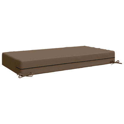 vidaXL Seat Cushion SOEST 100% Polyester Taupe 120 x 80 x 15 cm