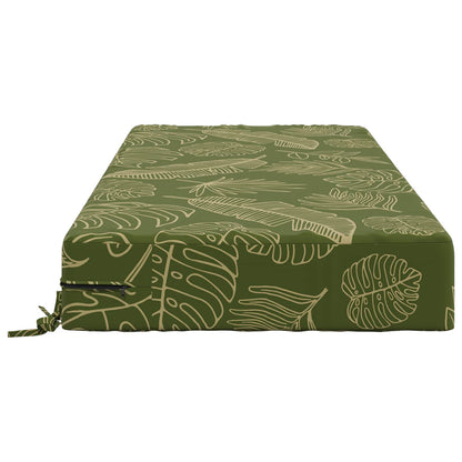 vidaXL Seat Cushion SOEST 100% Polyester Leaf design 120 x 80 x 15 cm