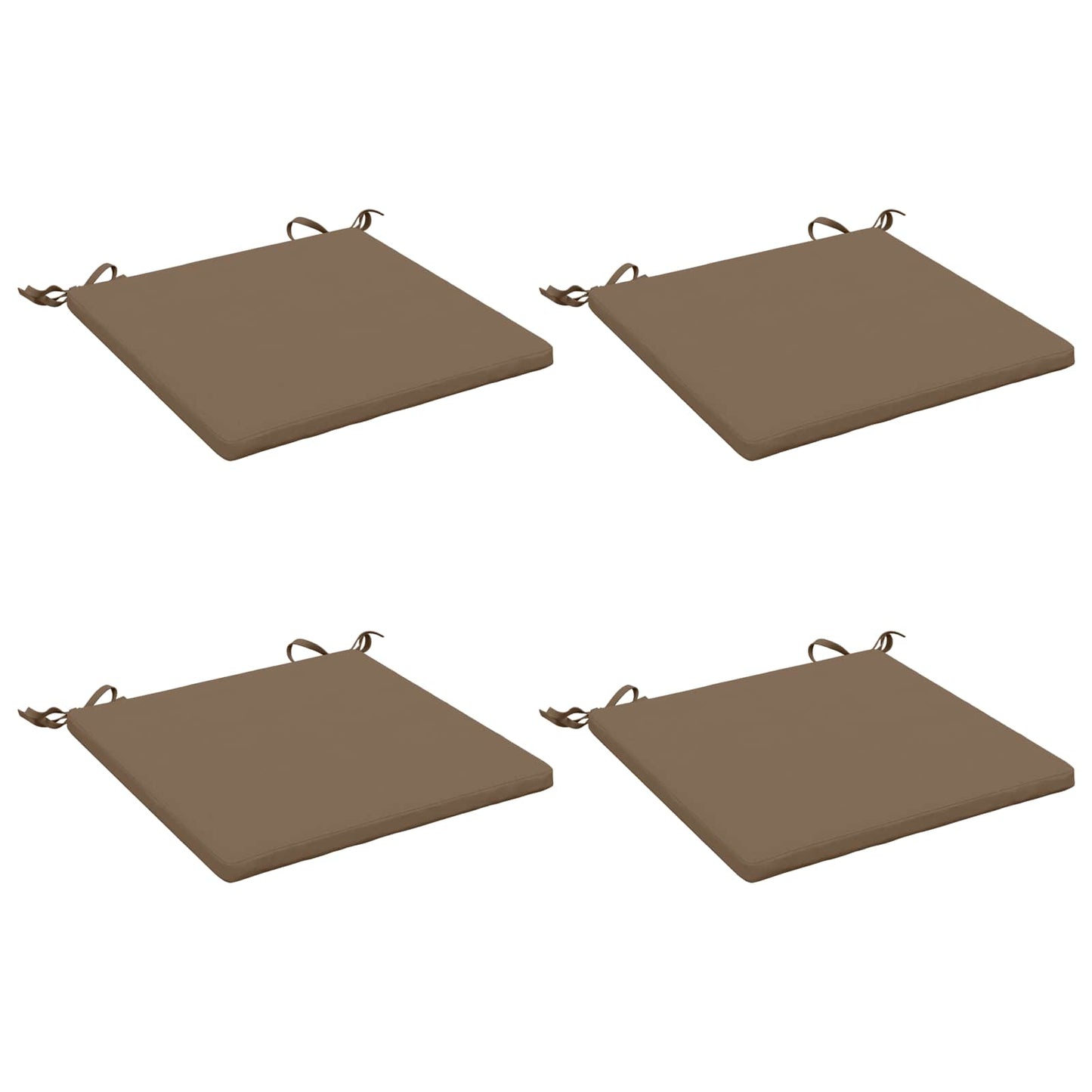 vidaXL 4-Piece Seat Cushions SOEST 4 pcs 100% Polyester Taupe