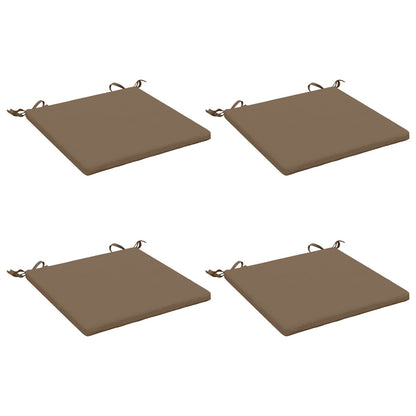 vidaXL 4-Piece Seat Cushions SOEST 4 pcs 100% Polyester Taupe