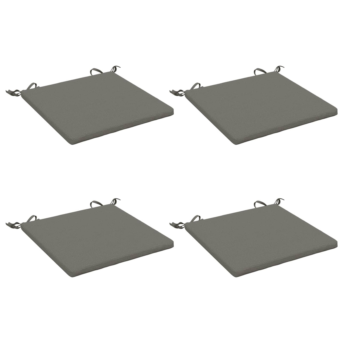 vidaXL Seat Cushions SOEST 4 pcs 100% Polyester Grey 40 x 40 x 3 cm