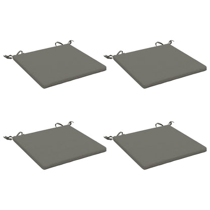 vidaXL Seat Cushions SOEST 4 pcs 100% Polyester Grey 40 x 40 x 3 cm