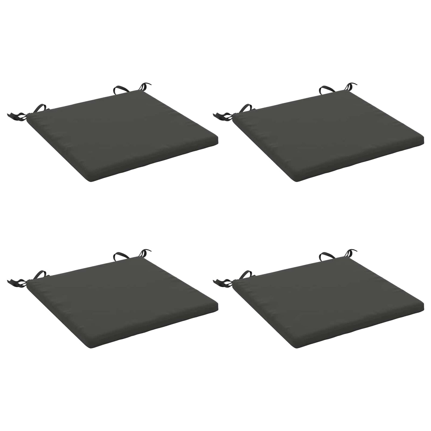 vidaXL 4-Piece Seat Cushions SOEST 4 pcs 100% Polyester Anthracite
