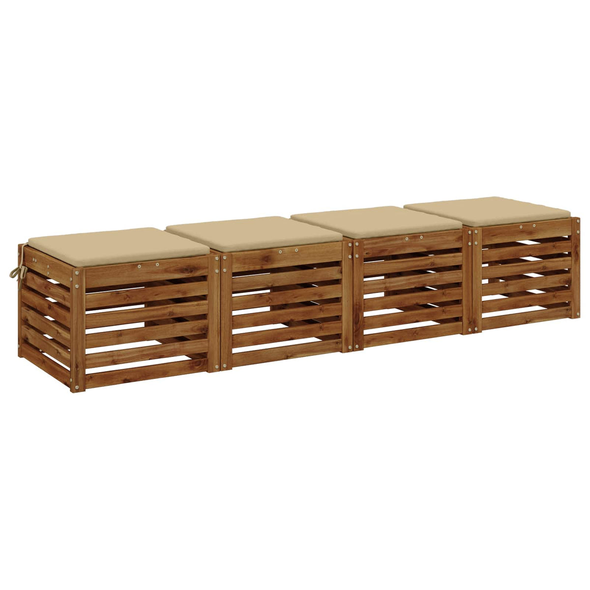 vidaXL 4-Piece Seat Cushions SOEST 4 pcs 100% Polyester Beige