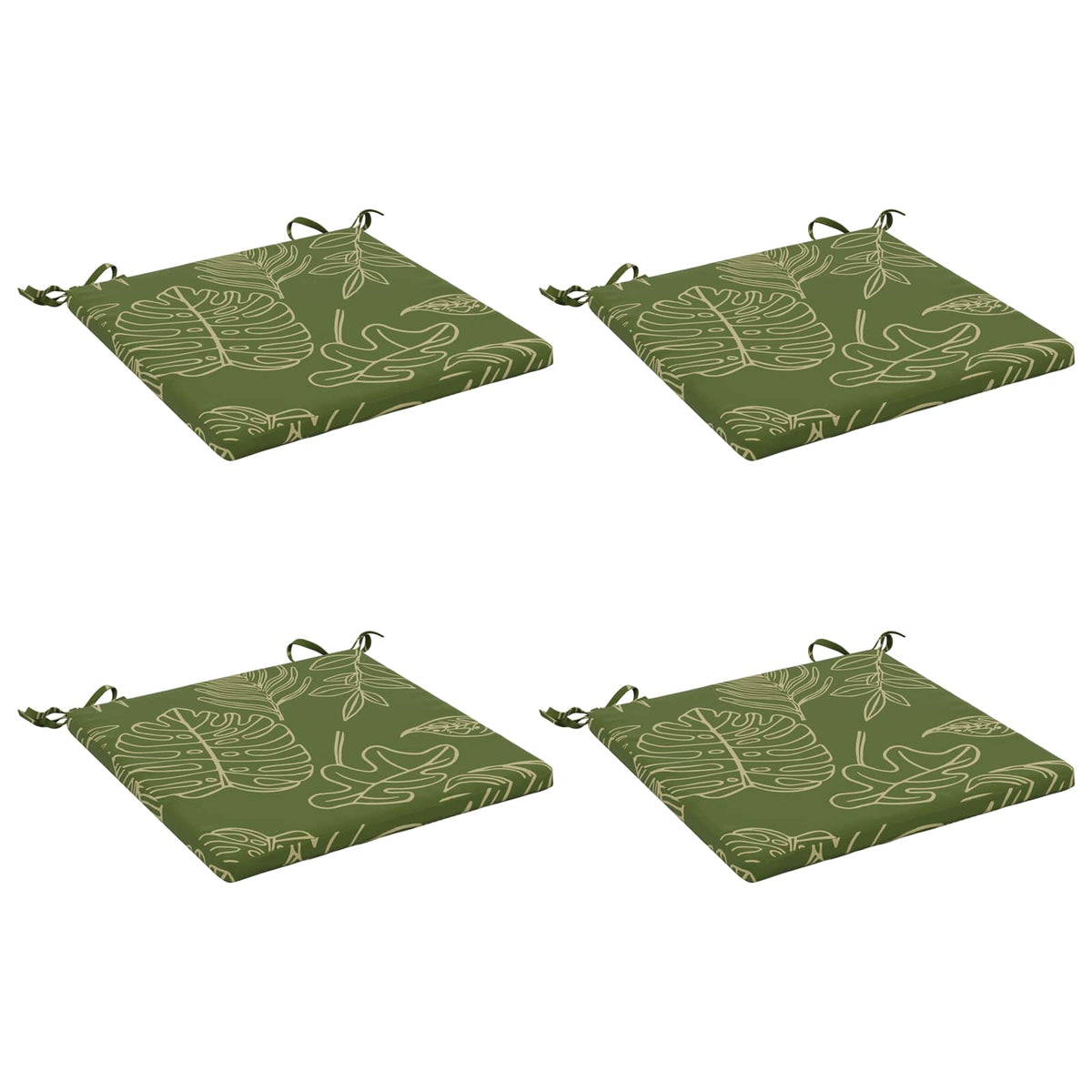 vidaXL 4-Piece Seat Cushions SOEST 4 pcs 100% Polyester Leaf Design