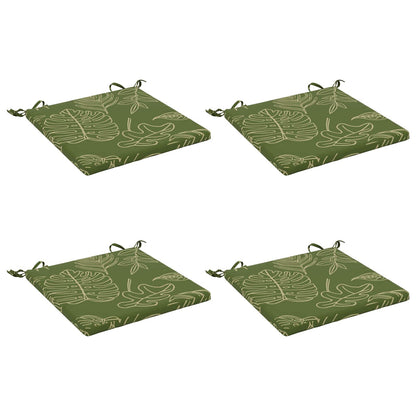 vidaXL 4-Piece Seat Cushions SOEST 4 pcs 100% Polyester Leaf Design