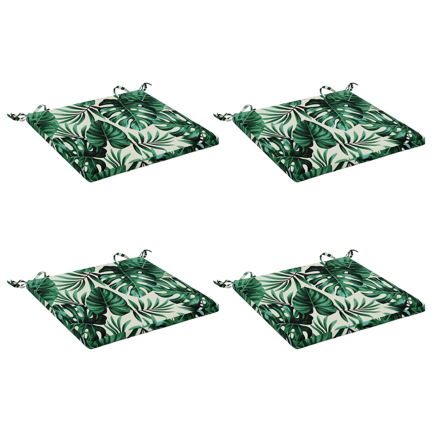 vidaXL 4-Piece Seat Cushions SOEST 4 pcs 100% Polyester Leaf Pattern