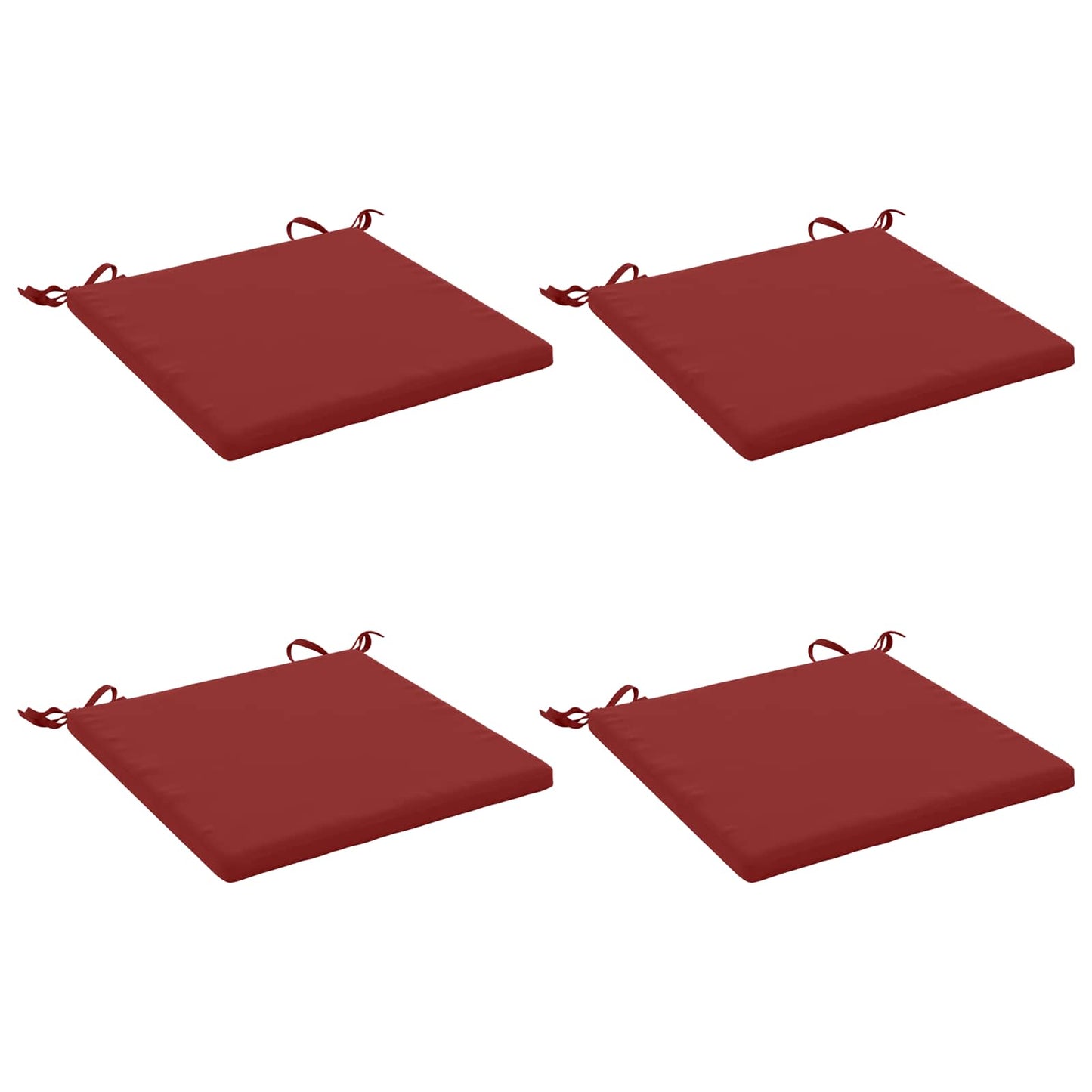 vidaXL 4-Piece Seat Cushions SOEST 4 pcs 100% Polyester Wine Red