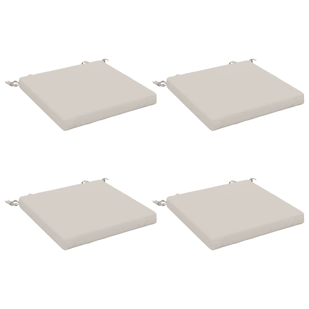vidaXL 4-Piece Seat Cushions SOEST 4 pcs 100% Polyester White