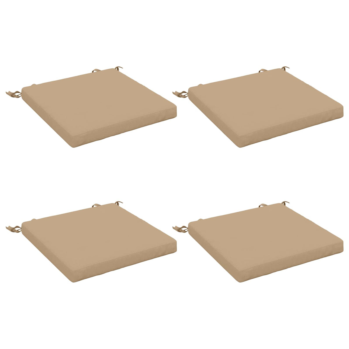 vidaXL 4-Piece Seat Cushions SOEST 4 pcs 100% Polyester Sand