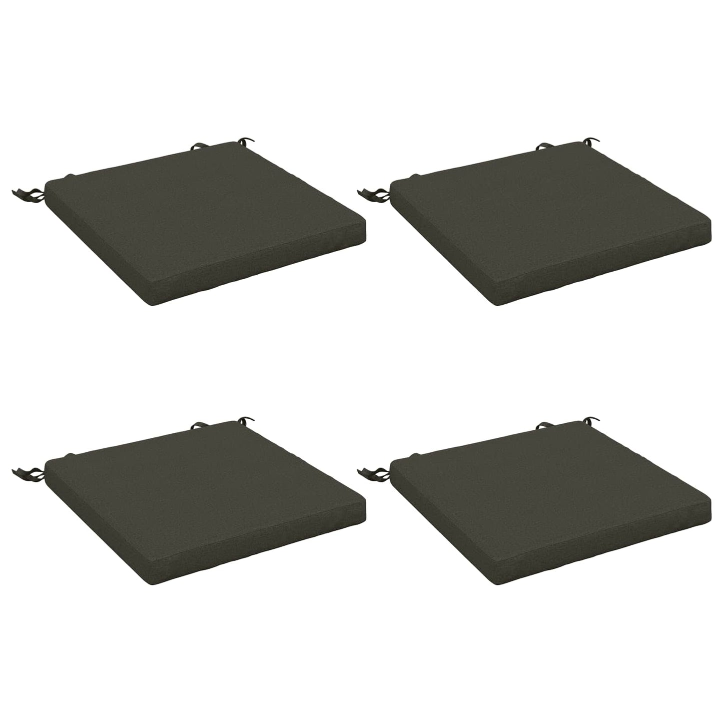 vidaXL 4-Piece Seat Cushions SOEST 4 pcs 100% Polyester Anthracite