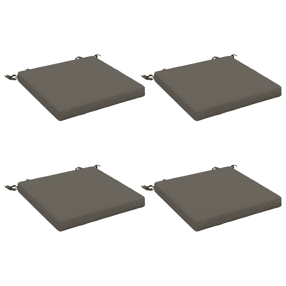 vidaXL 4-Piece Seat Cushions SOEST 4 pcs 100% Polyester Grey