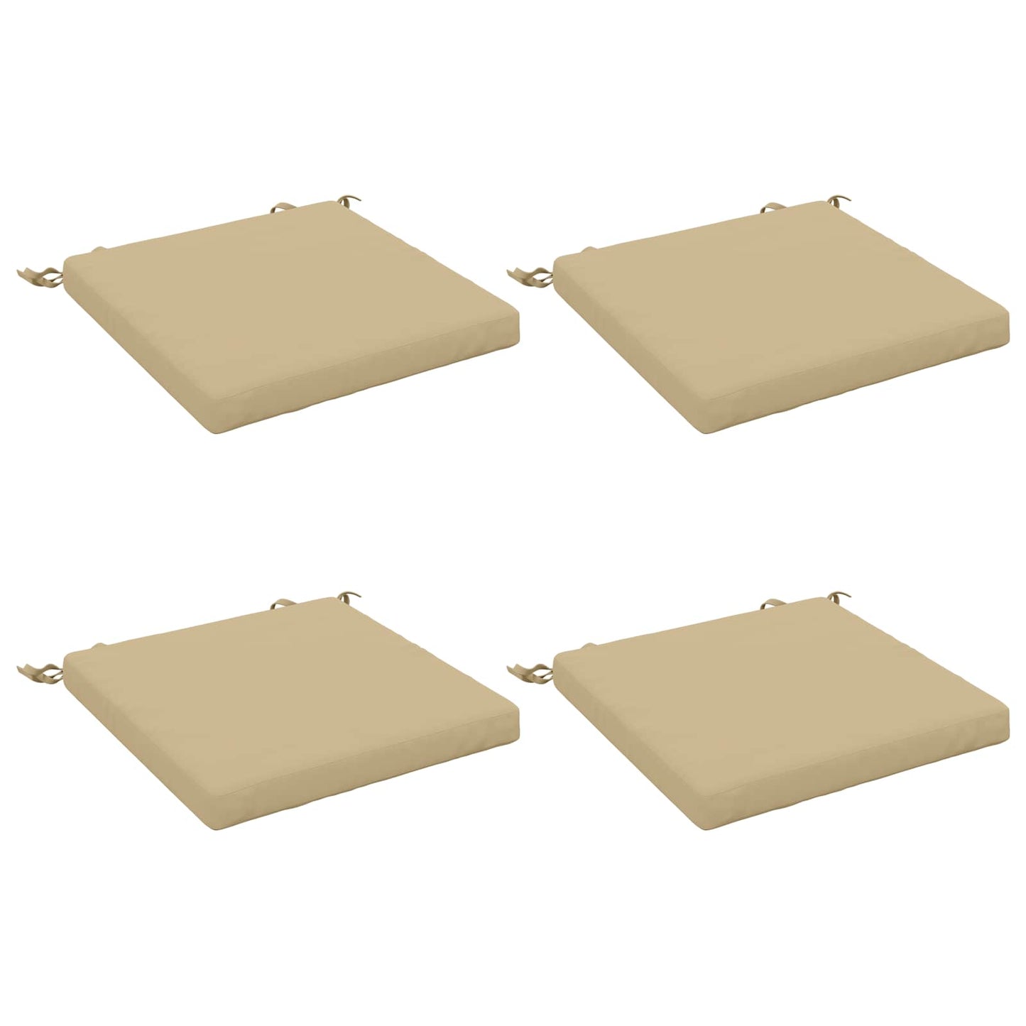 vidaXL 4-Piece Seat Cushions SOEST 4 pcs 100% Polyester Beige