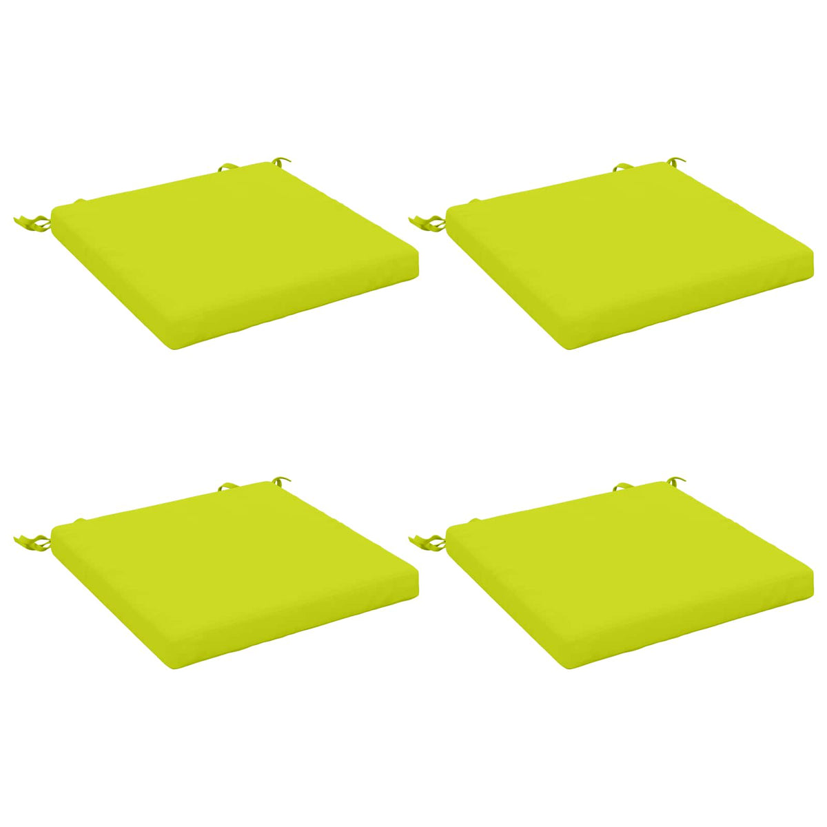 vidaXL 4-Piece Seat Cushions SOEST 4 pcs 100% Polyester Bright Green