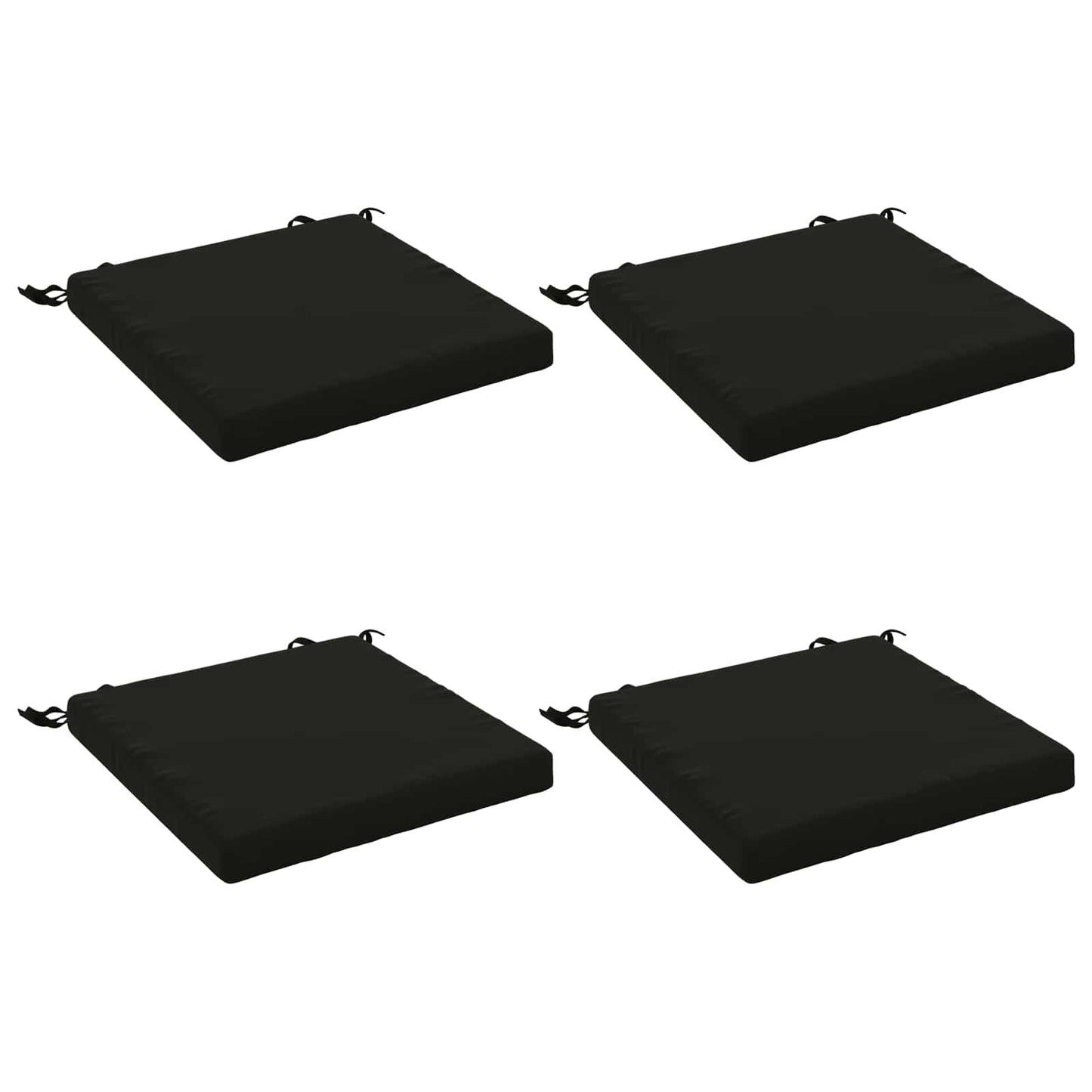 vidaXL 4-Piece Seat Cushions SOEST 4 pcs 100% Polyester Black