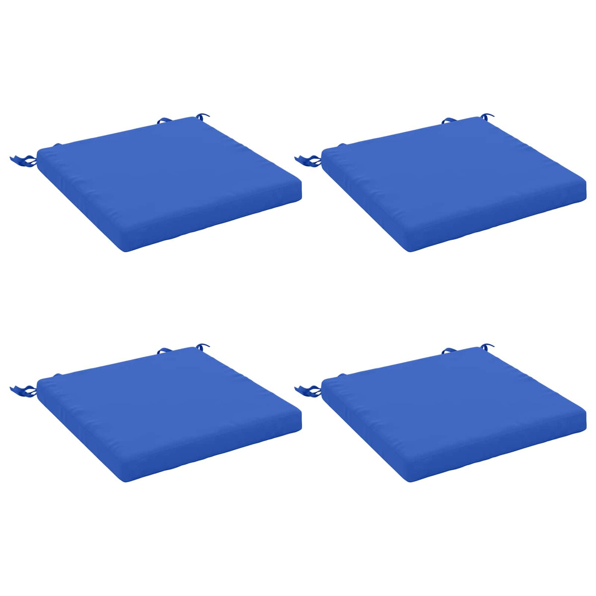 vidaXL 4-Piece Seat Cushions SOEST 4 pcs 100% Polyester Royal Blue