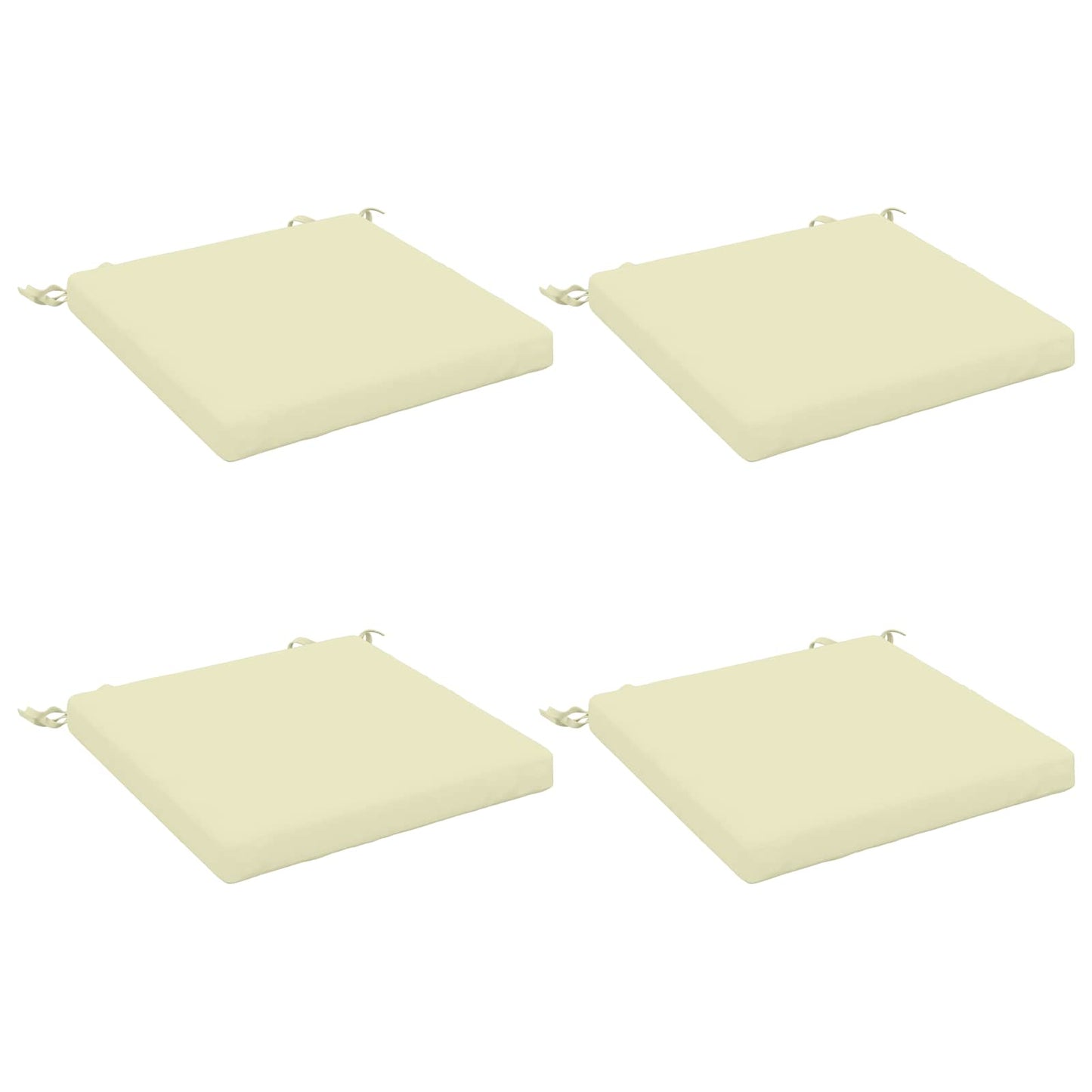 vidaXL 4-Piece Seat Cushions SOEST 4 pcs 100% Polyester Cream