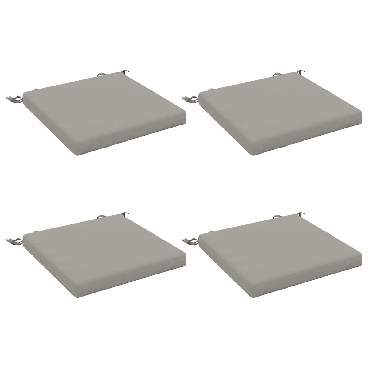 vidaXL 4-Piece Seat Cushions SOEST 4 pcs 100% Polyester Grey