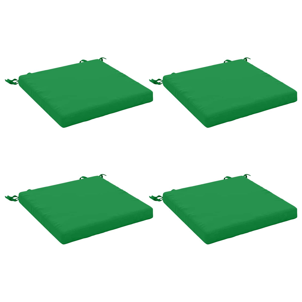 vidaXL Seat Cushions SOEST 4 pcs 100% Polyester Green 40 x 40 x 5 cm