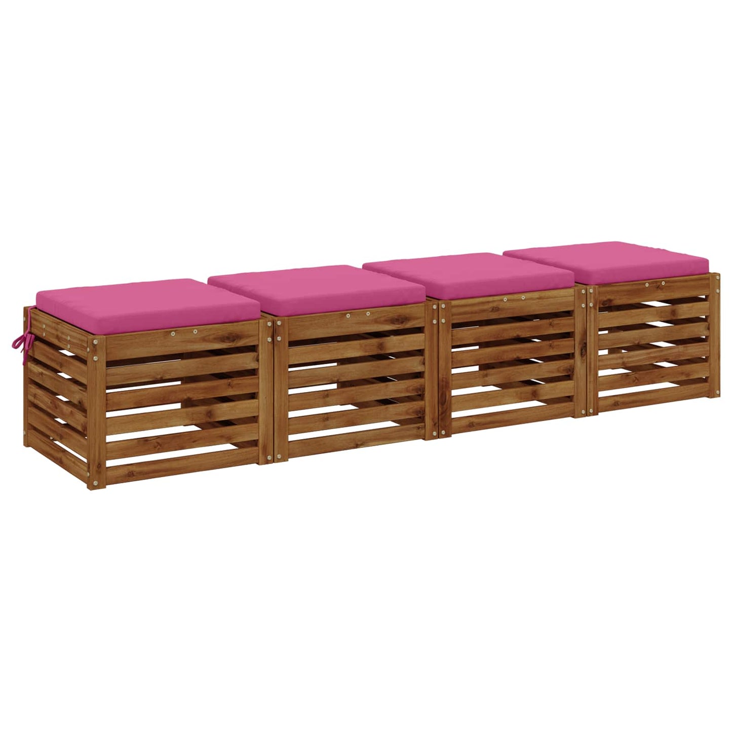 vidaXL 4-Piece Seat Cushions SOEST 4 pcs 100% Polyester Pink