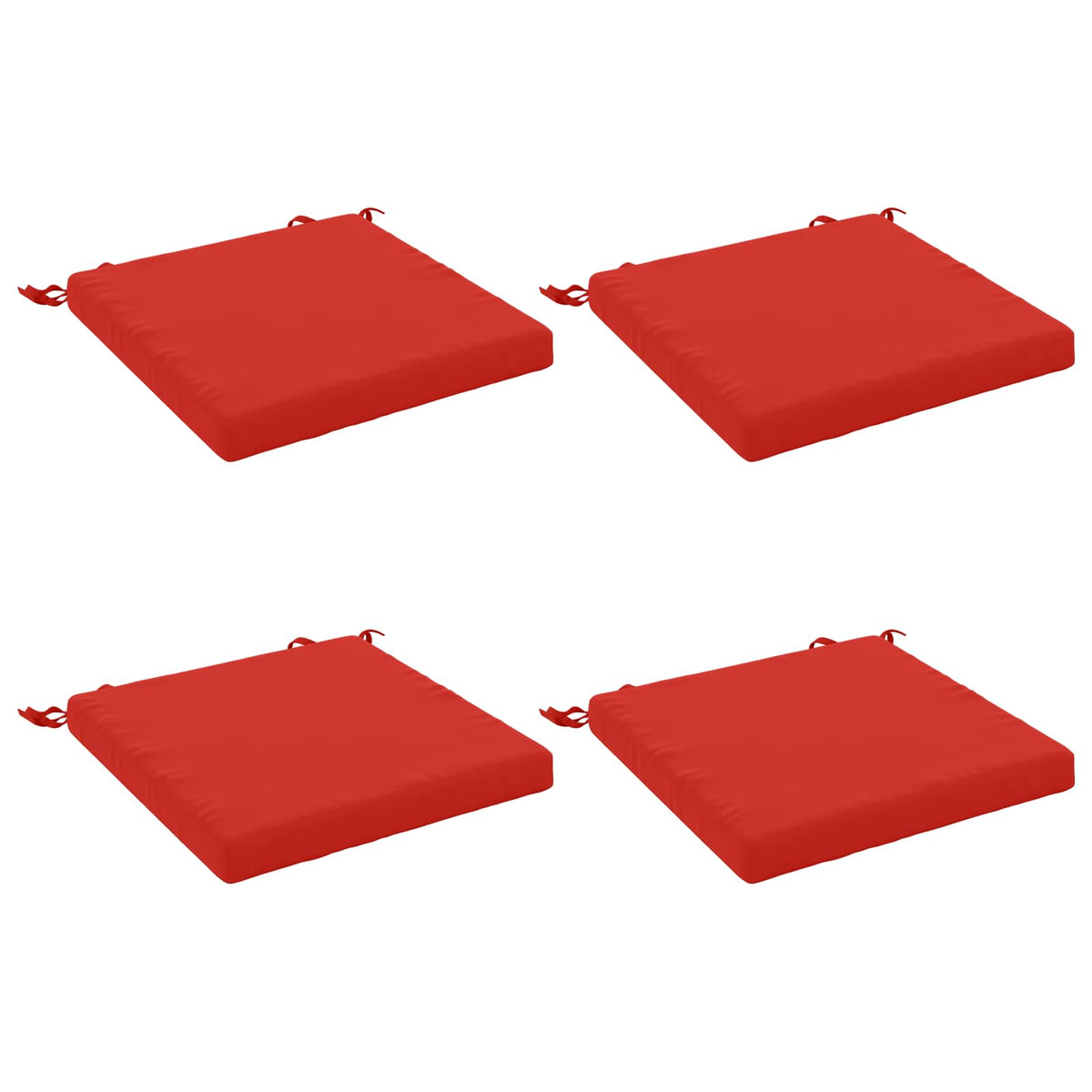 vidaXL 4-Piece Seat Cushions SOEST 4 pcs 100% Polyester Red