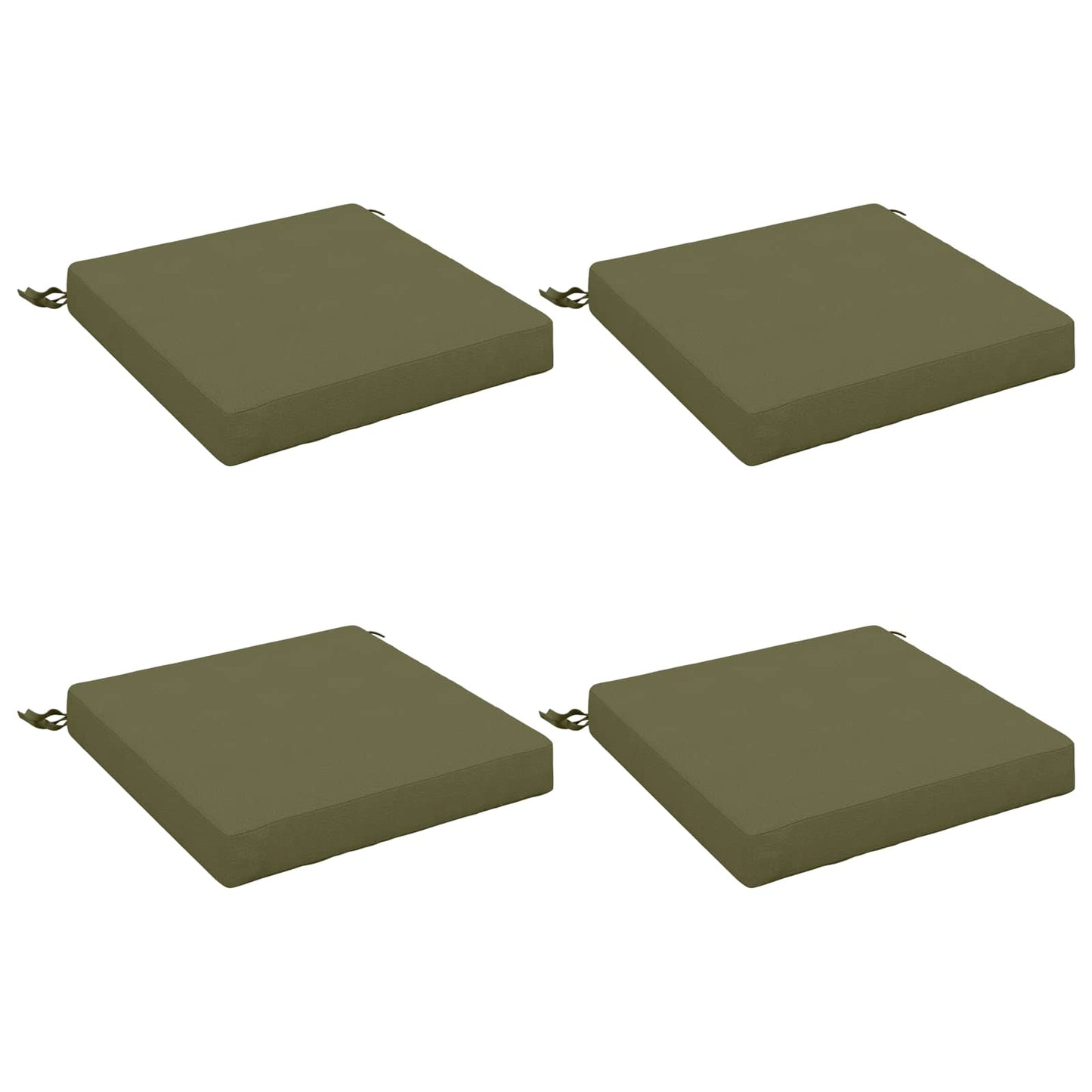 vidaXL 4-Piece Seat Cushions SOEST 4 pcs 100% Polyester Olive Green