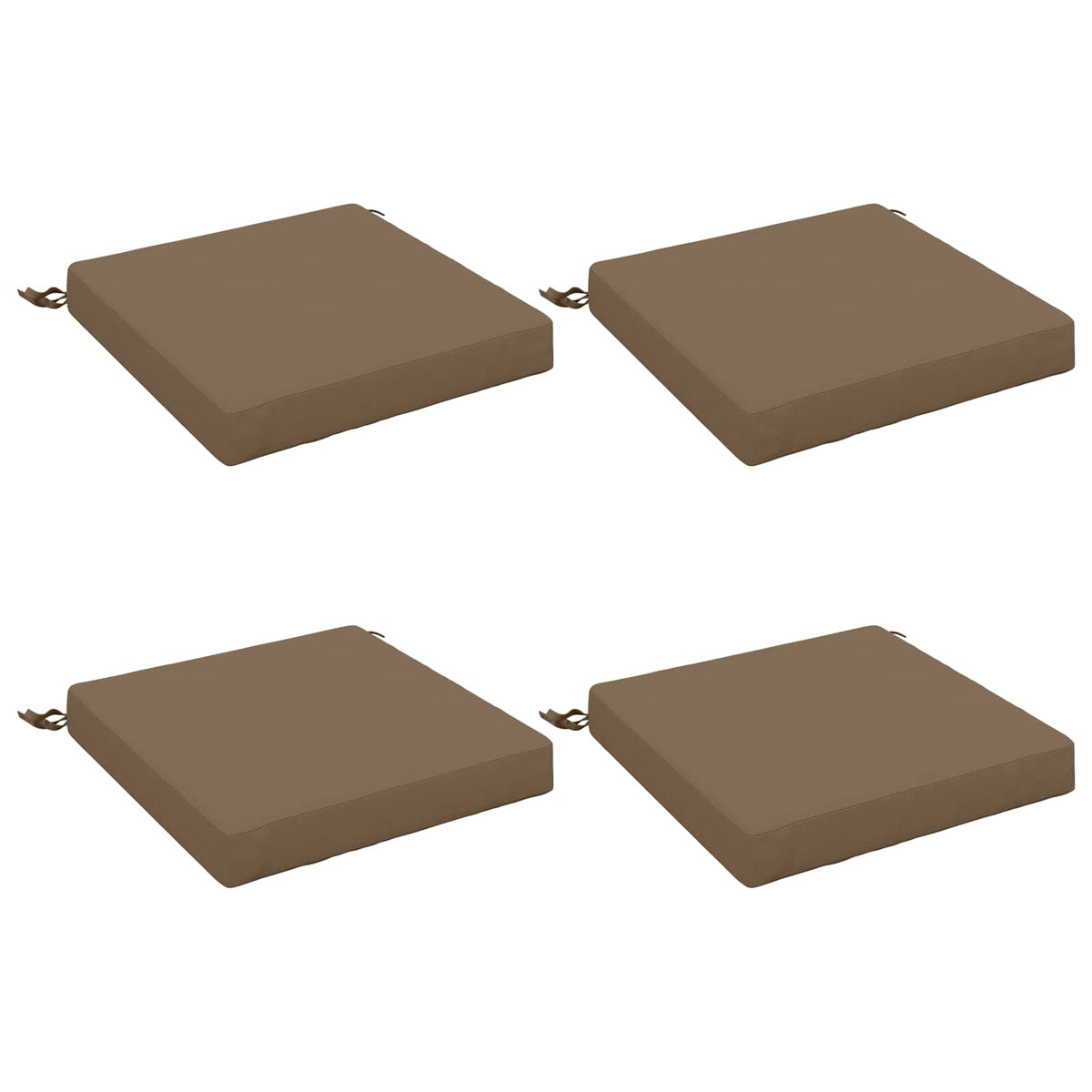 vidaXL 4-Piece Seat Cushions SOEST 4 pcs 100% Polyester Taupe