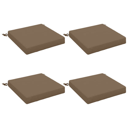 vidaXL 4-Piece Seat Cushions SOEST 4 pcs 100% Polyester Taupe