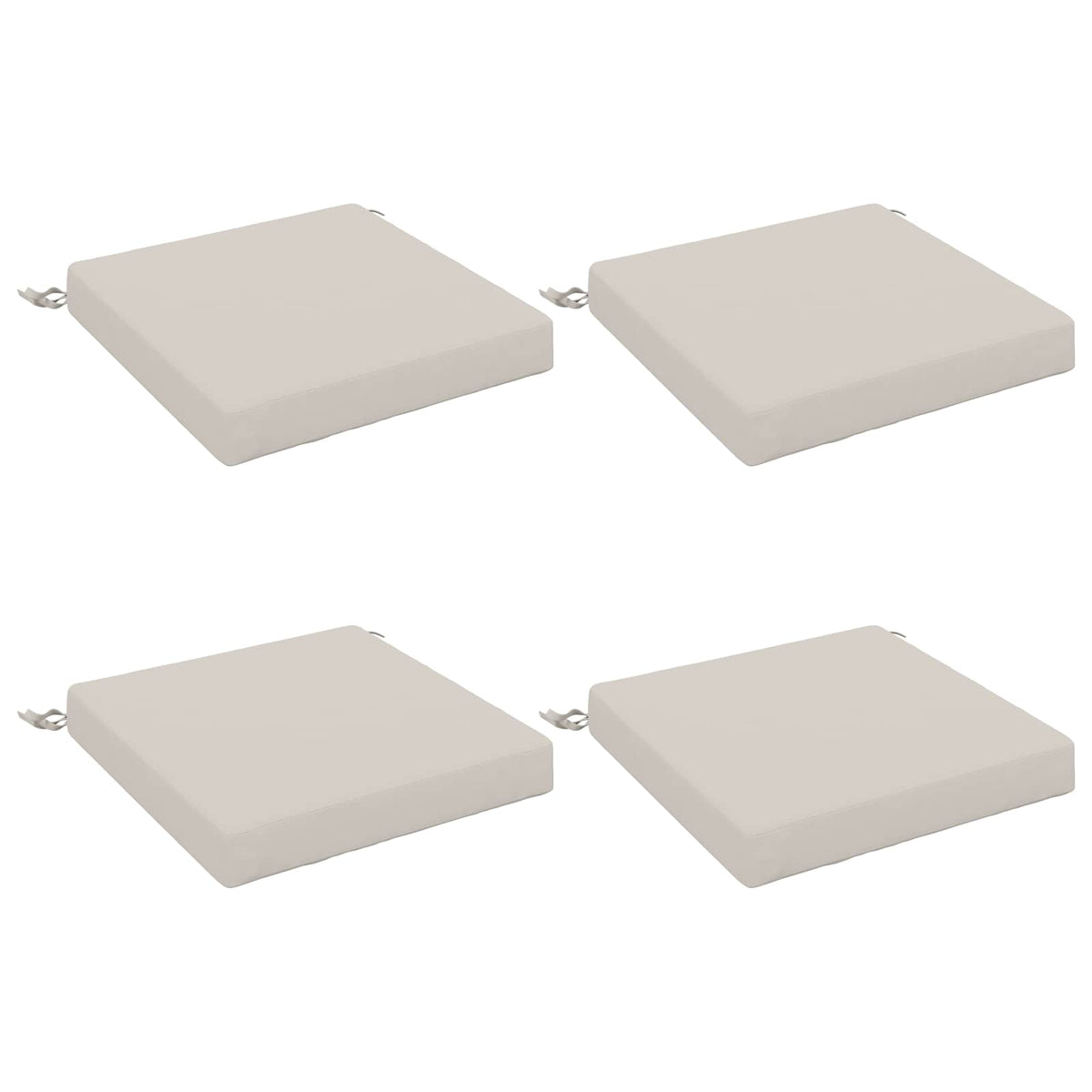 vidaXL 4-Piece Seat Cushions SOEST 4 pcs 100% Polyester White