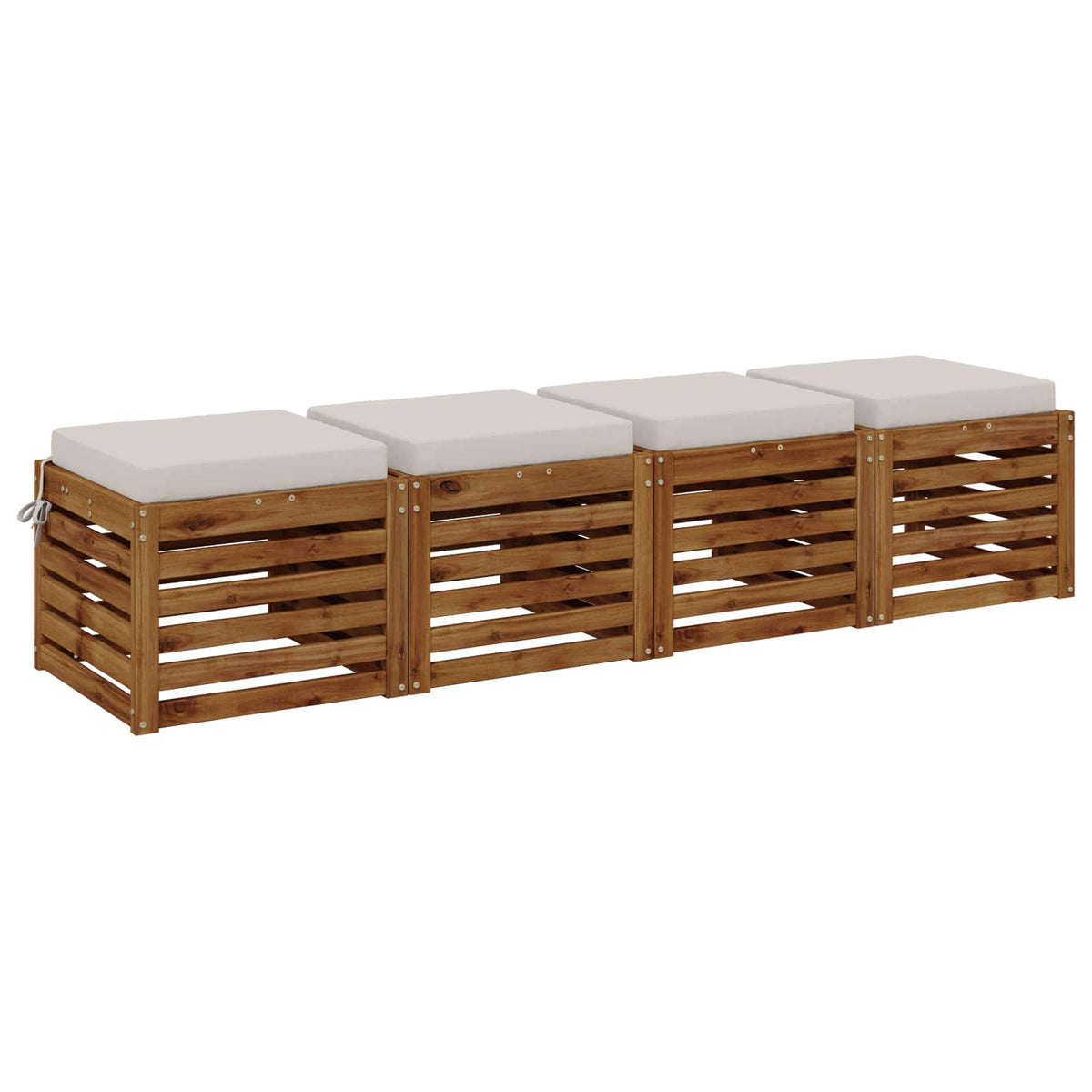 vidaXL 4-Piece Seat Cushions SOEST 4 pcs 100% Polyester White