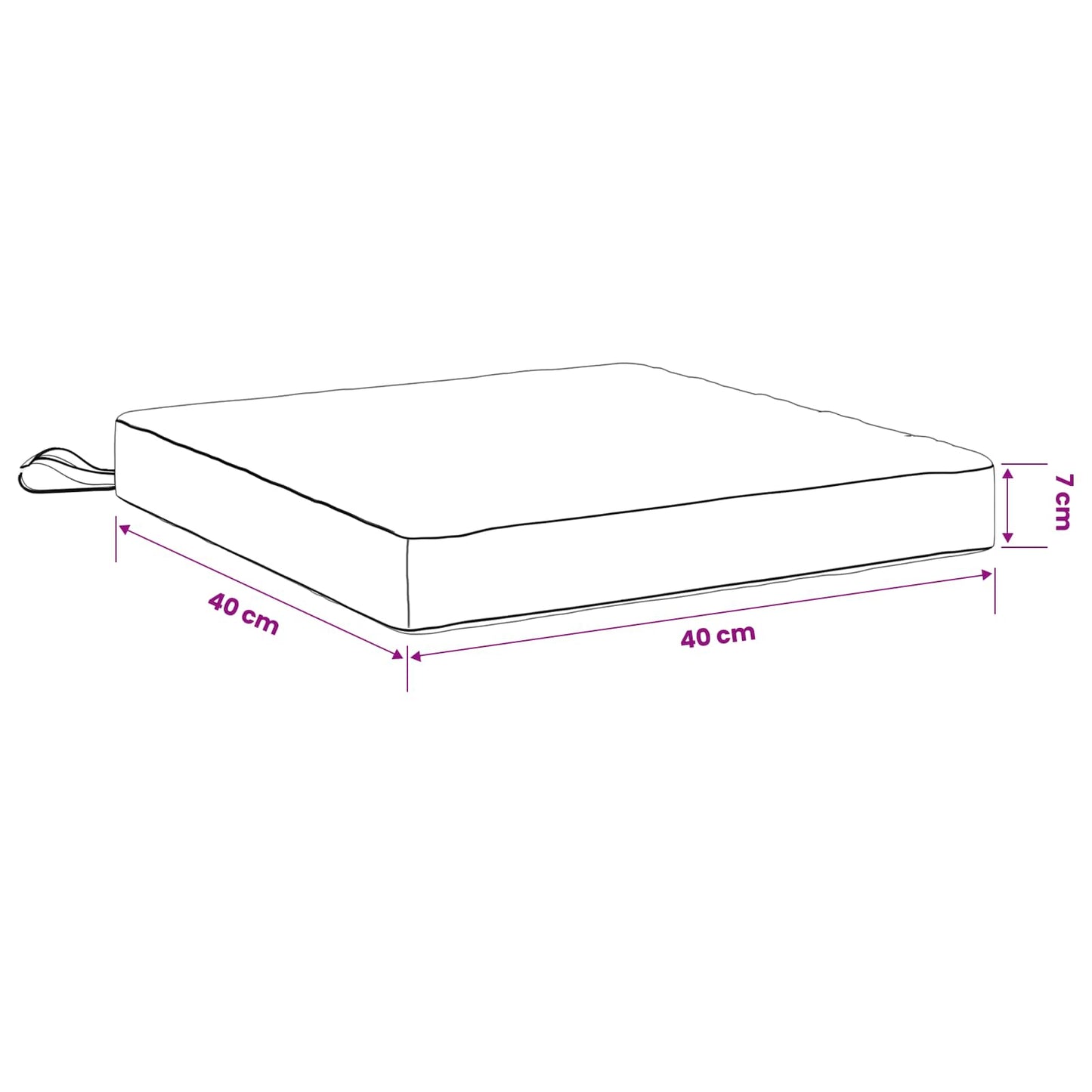 vidaXL 4-Piece Seat Cushions SOEST 4 pcs 100% Polyester White