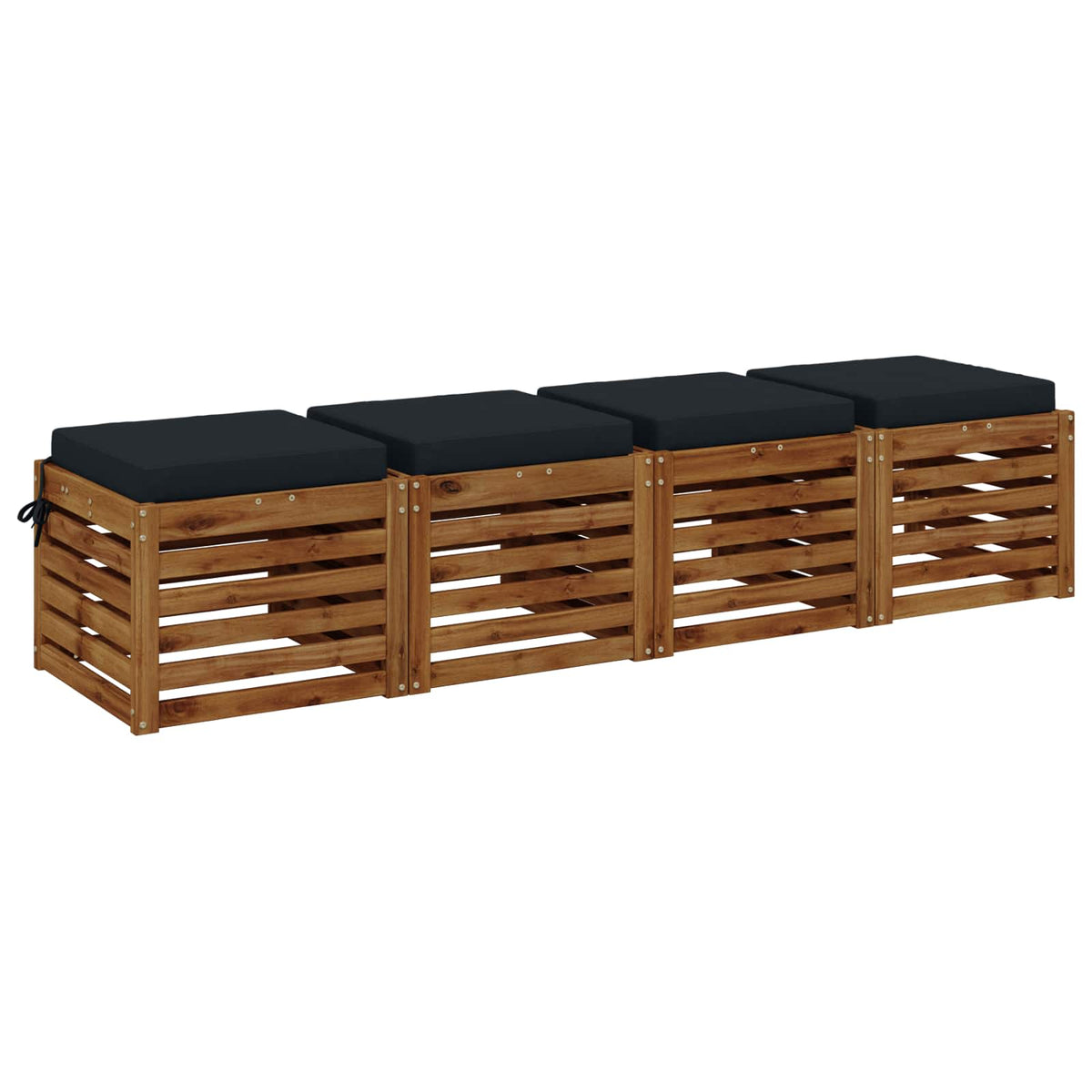 vidaXL 4-Piece Seat Cushions SOEST 4 pcs 100% Polyester Dark Blue